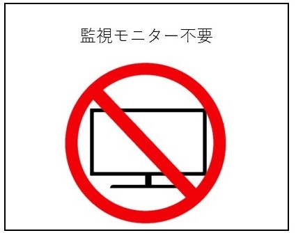 カメラ一体型モニターはカメラと別に監視モニター不要で操作がカンタンです！