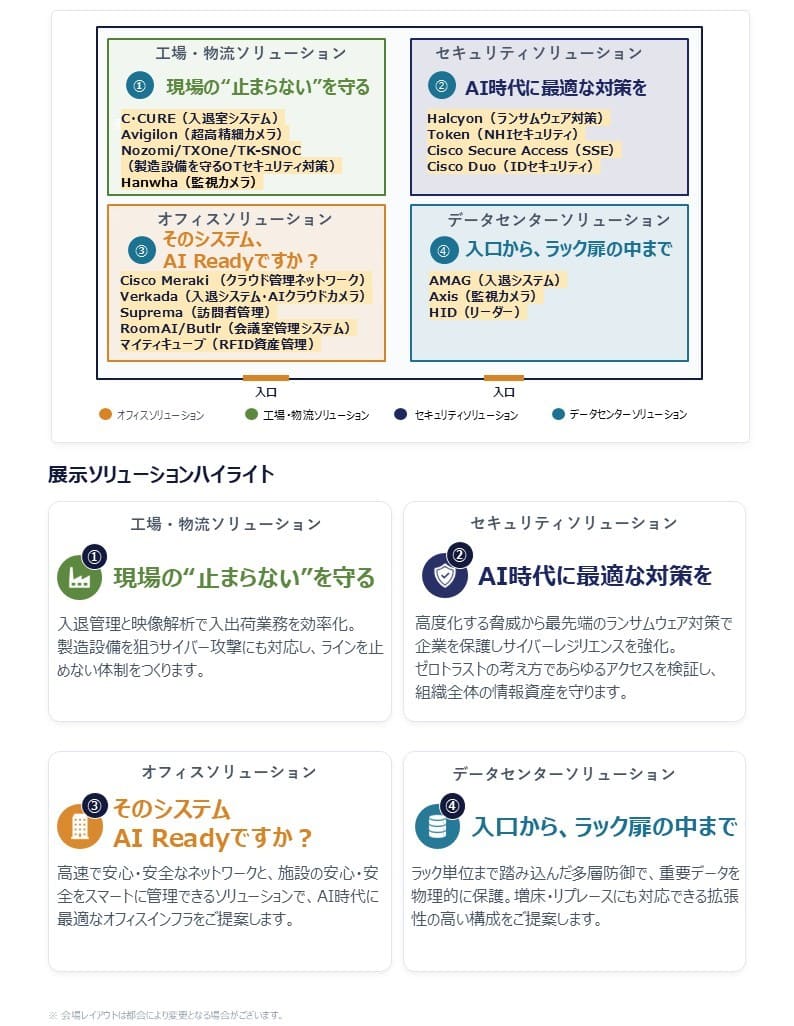 ビジネスソリューション展示エリア会場図
